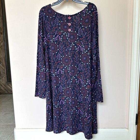 Matilda Jane Resolution Navy Floral Long Slv Jersey Trapeze Dress XXL - Picture 3 of 6